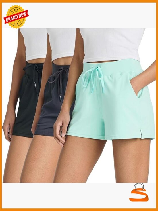 Other - 3 Pack Athletic Running Shorts with Pockets for Women